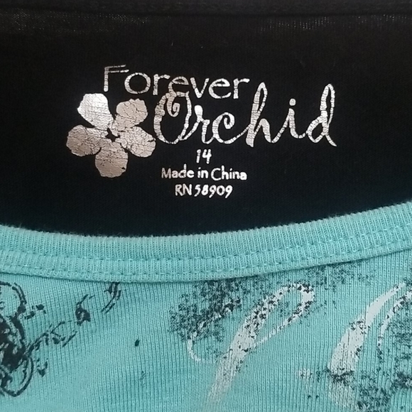Forever orchid teal heart shirt - Picture 4 of 4
